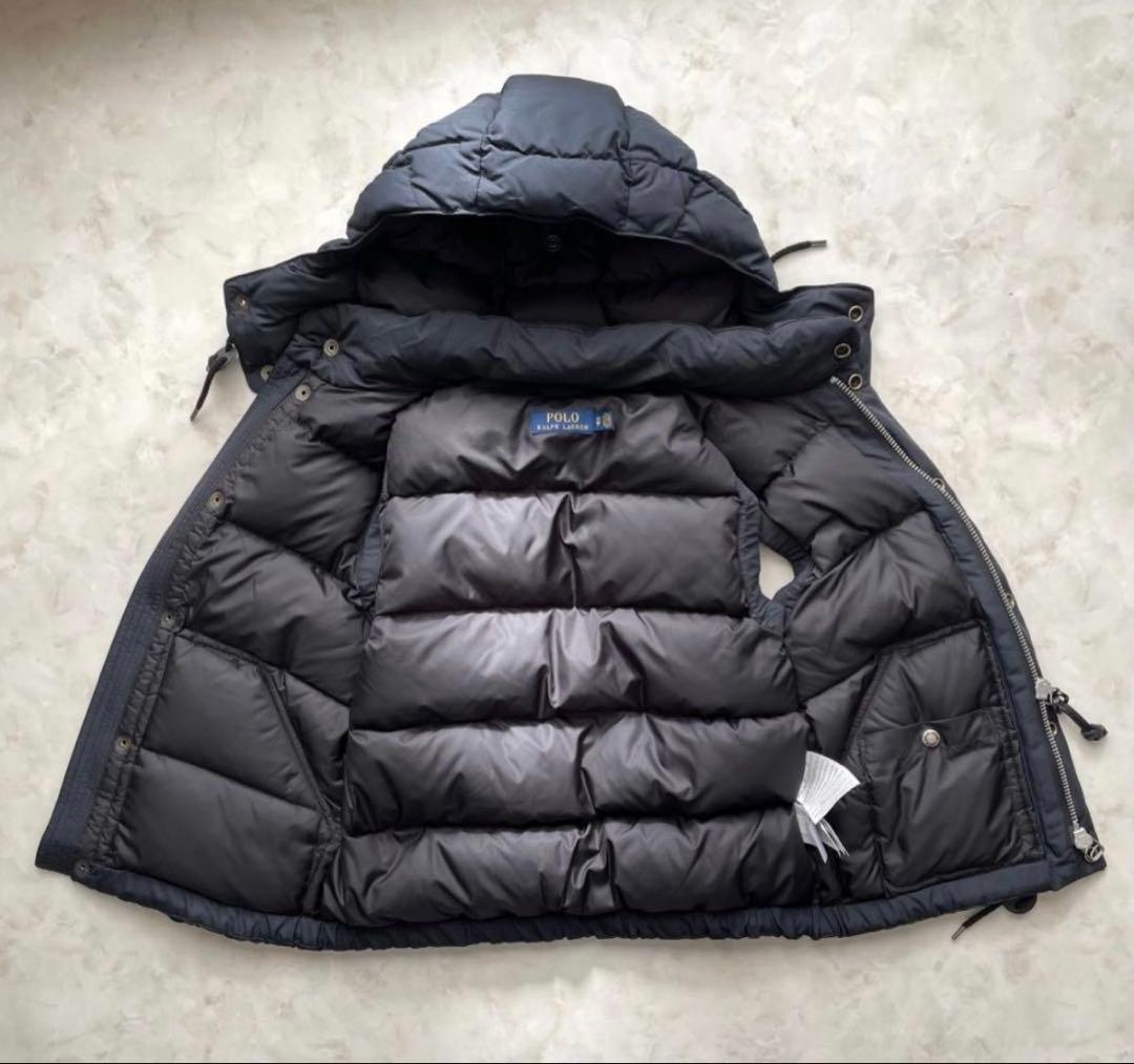 【極美品】POLO RALPH LAUREN フード付き　ダウンベストS相当