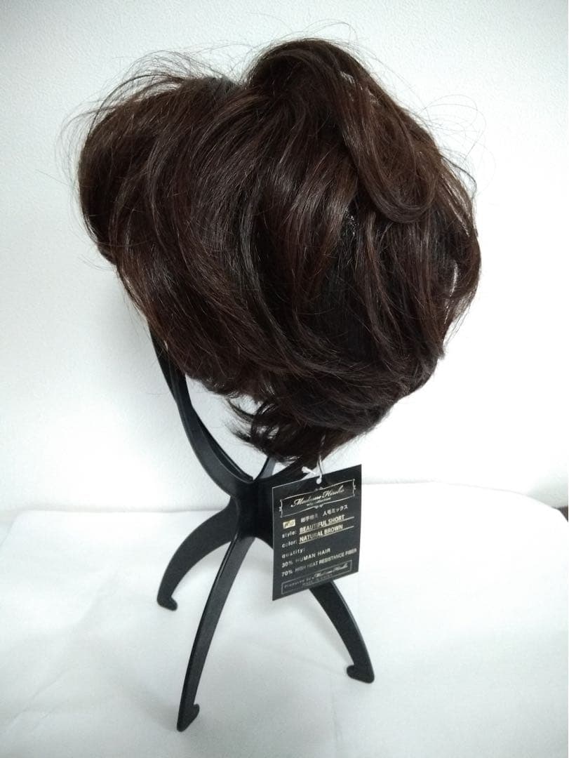 メロウシャインラブリーショートプレミアム　ダークブラウン　ウィッグ
