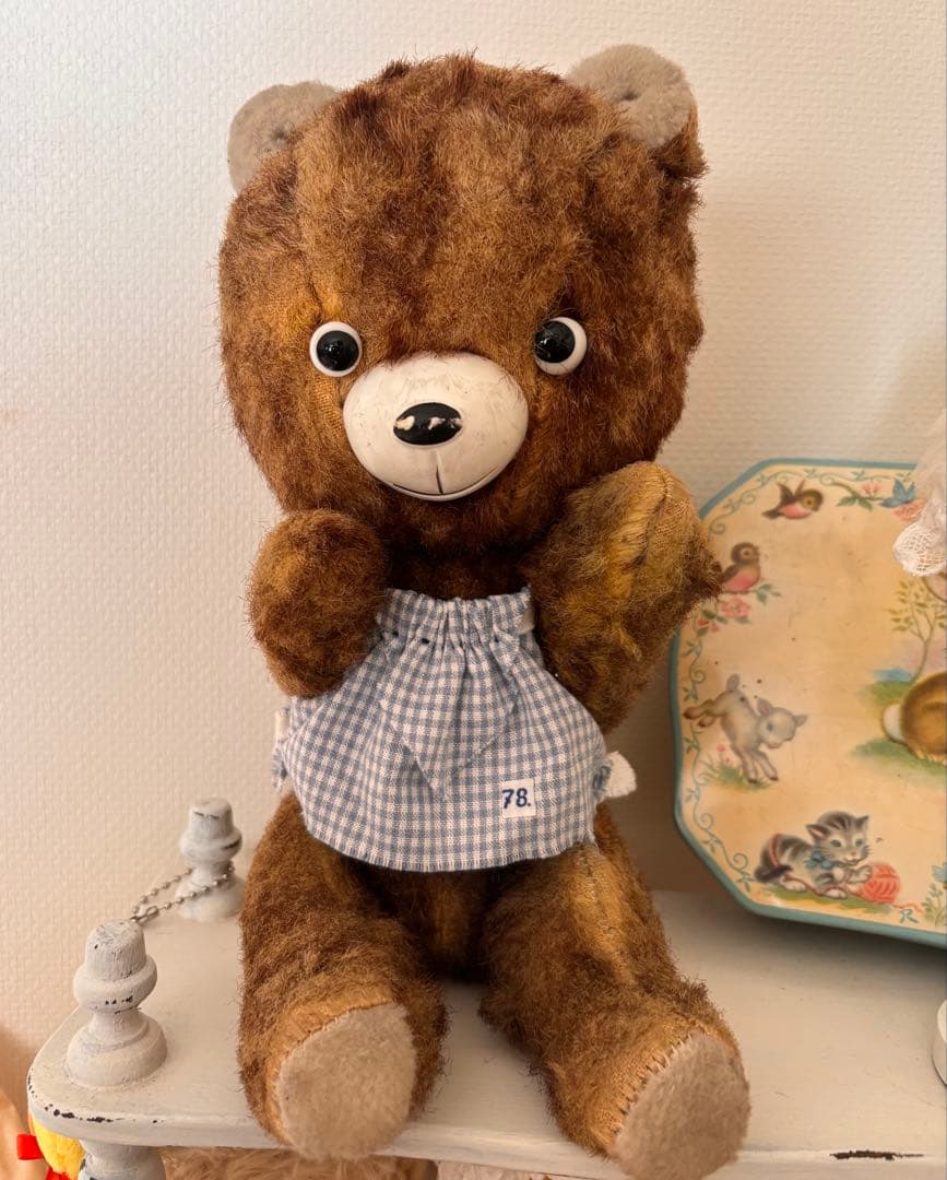 レア　ポンチ目　可愛い　DDRベア アンティークベア　ヴィンテージ　ベルリンベア