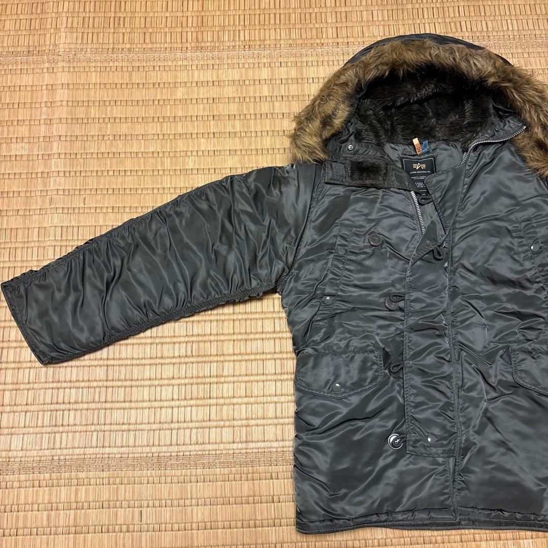 美品　ALPHA ミリタリージャケット　カーキ　M