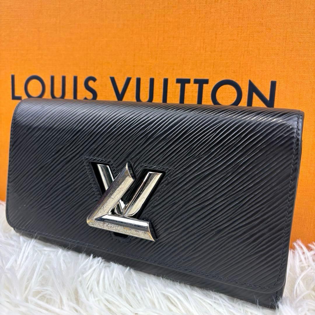 美品! ルイヴィトン エピ ポルトフォイユ ツイスト 長財布 ブラック RFID