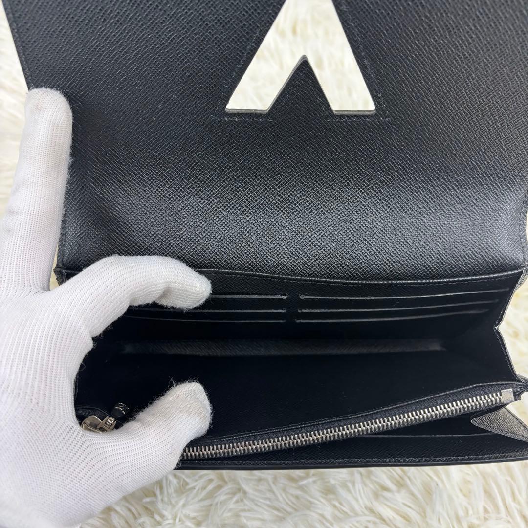 美品! ルイヴィトン エピ ポルトフォイユ ツイスト 長財布 ブラック RFID