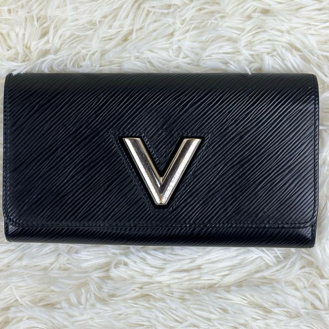美品! ルイヴィトン エピ ポルトフォイユ ツイスト 長財布 ブラック RFID