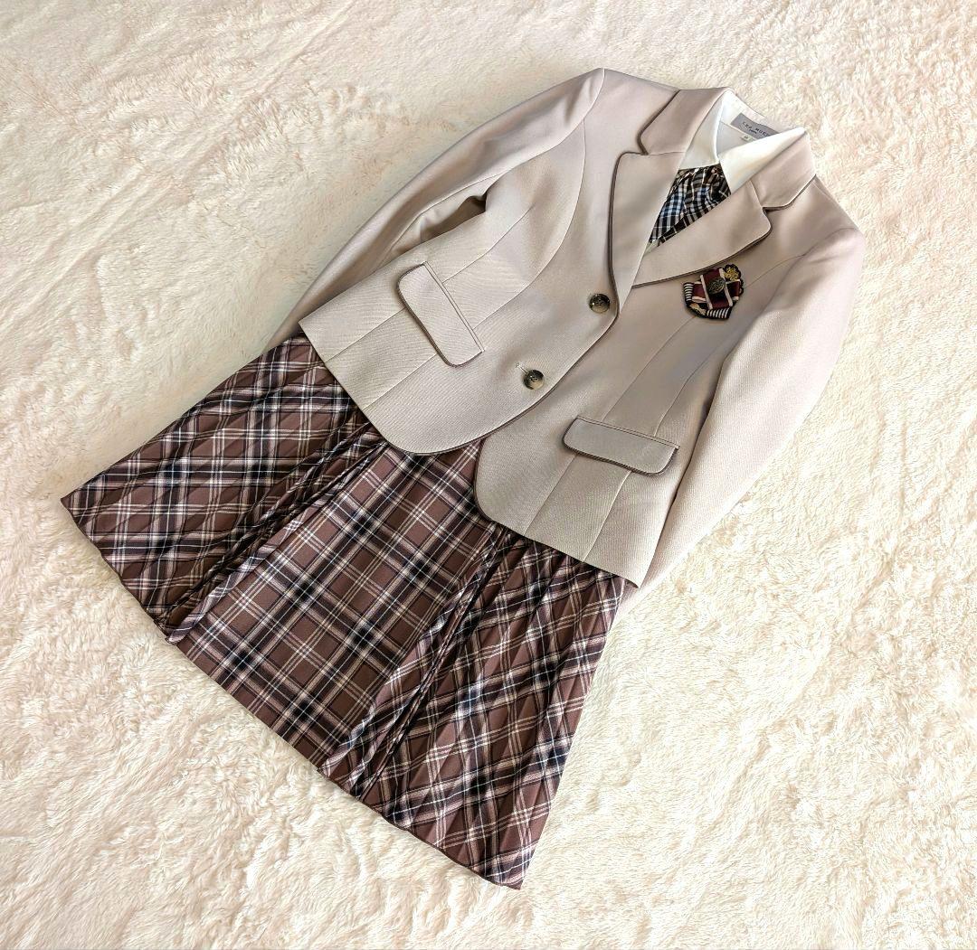 ショパンドゥ 卒服 フォーマルスーツ ブラウンチェック ブレザー165