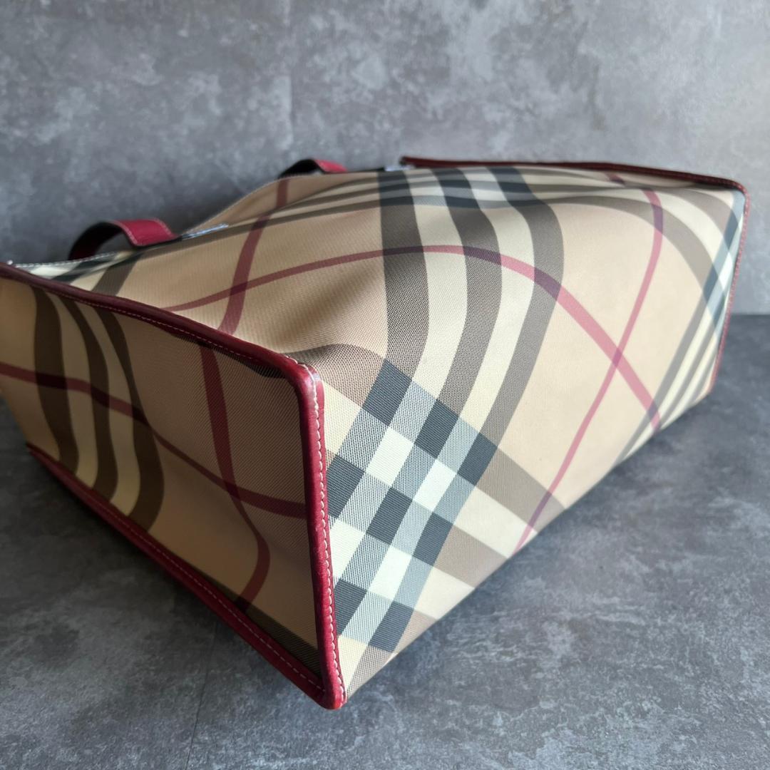 ⭐️BURBERRY⭐️バーバリー トートバッグ ノバチェック レッド