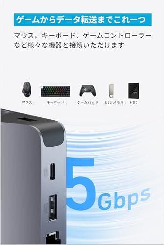 Anker USB-C ハブ (6-in-1, For Game Consolm