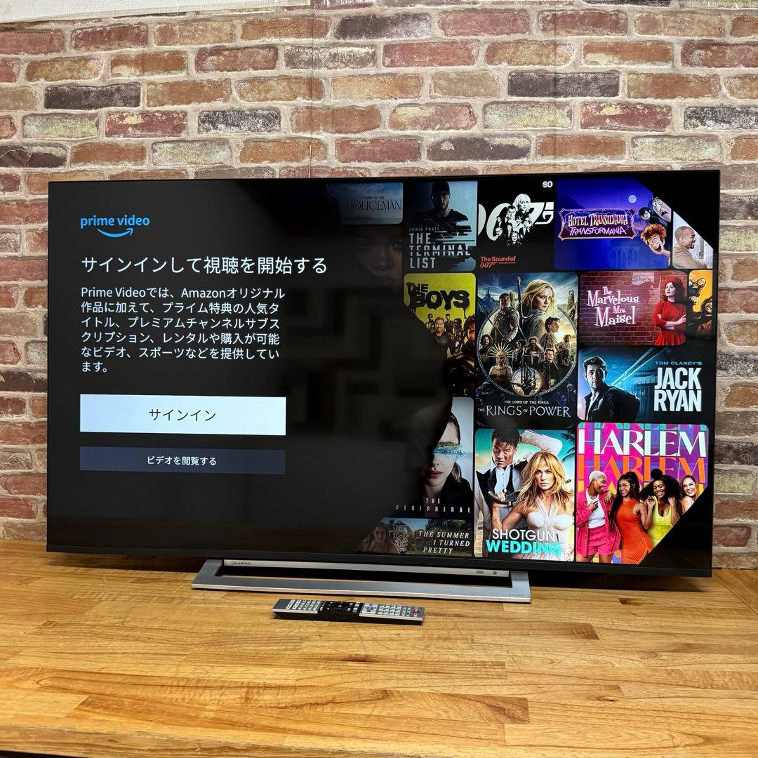 東芝 55V型 4Kチューナー内蔵 液晶テレビ レグザ 55M530X W録画○