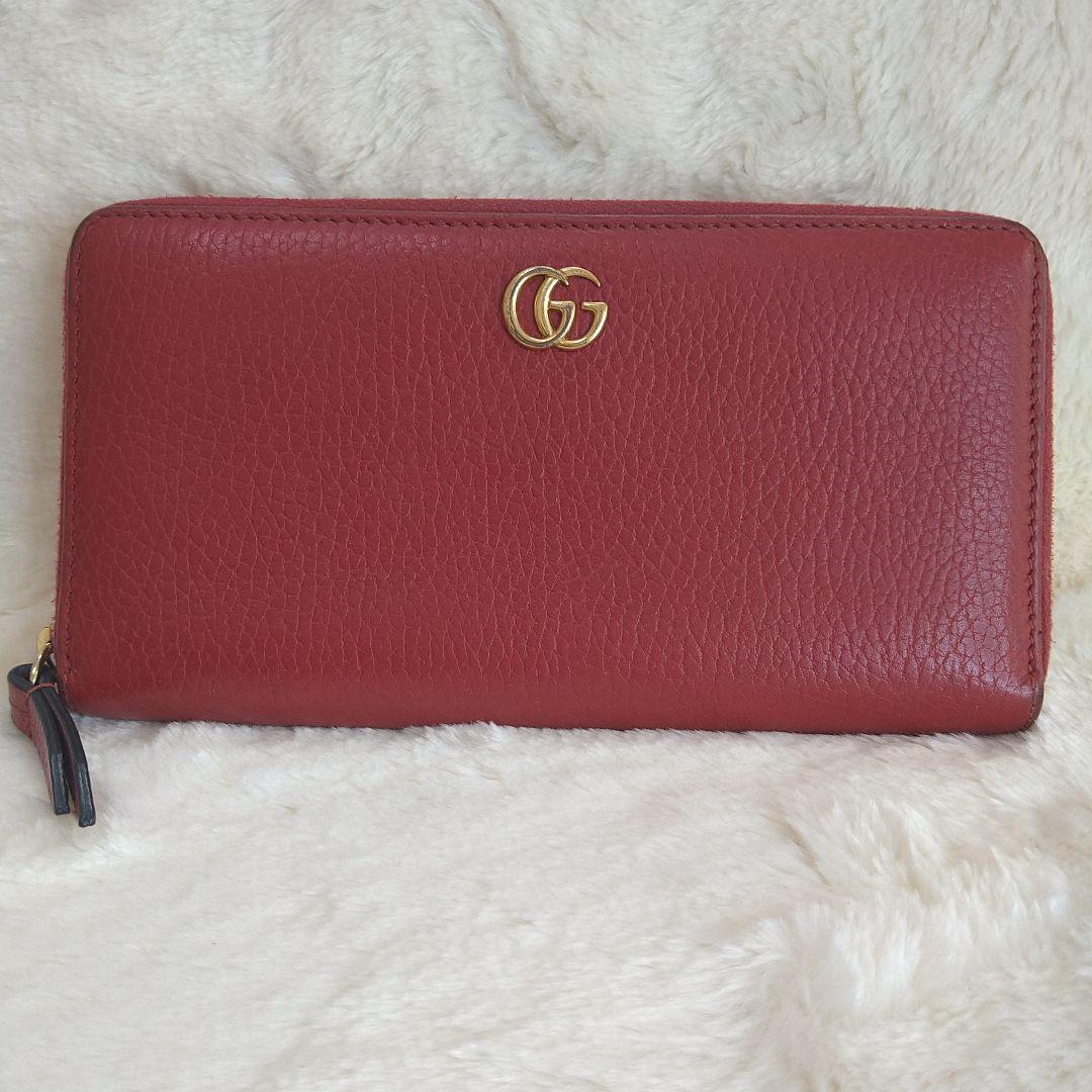 GUCCI 長財布 GGマーモント ジップアラウンドウォレット