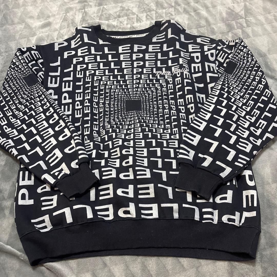 Pelle Pelle ロゴスウェット ブラック　トレーナー