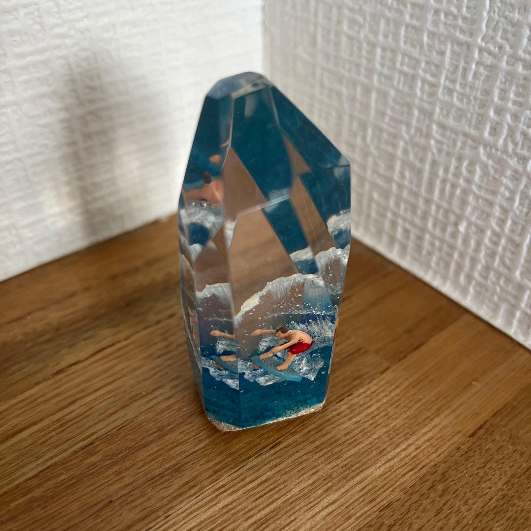 クリスタルキューブ サーフィンオブジェ ハンドメイド