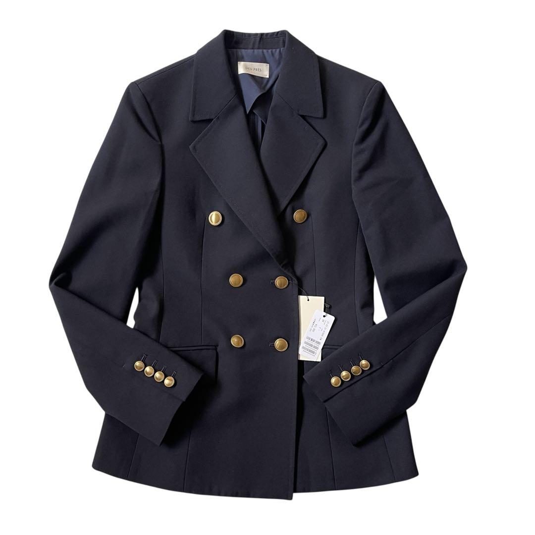 タグ付き デプレ ハードオックスフォード ダブルブレスト ジャケット 金ボタン
