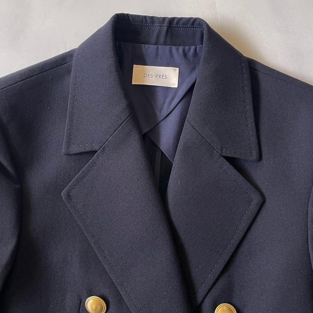 タグ付き デプレ ハードオックスフォード ダブルブレスト ジャケット 金ボタン