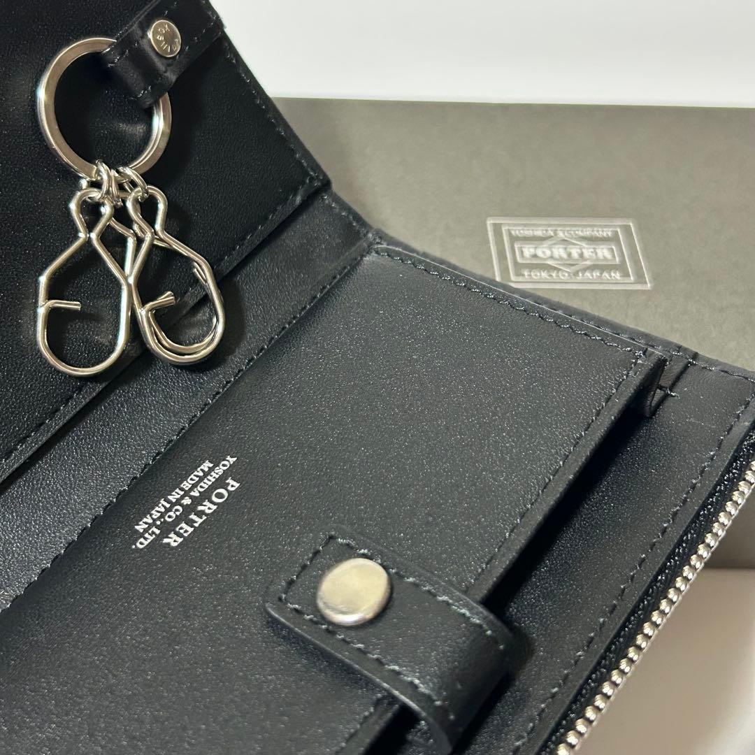 新品 PORTER ポーター キーケース 鍵入れ レザー 箱付き ブラック