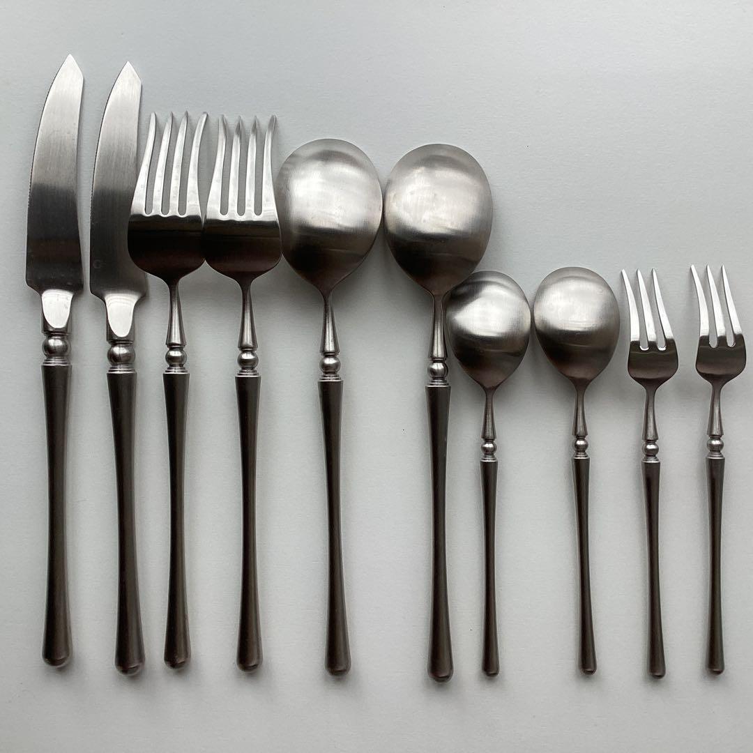 未使用 シルバー カトラリー ディナー & デザート スプーン フォーク ナイフ