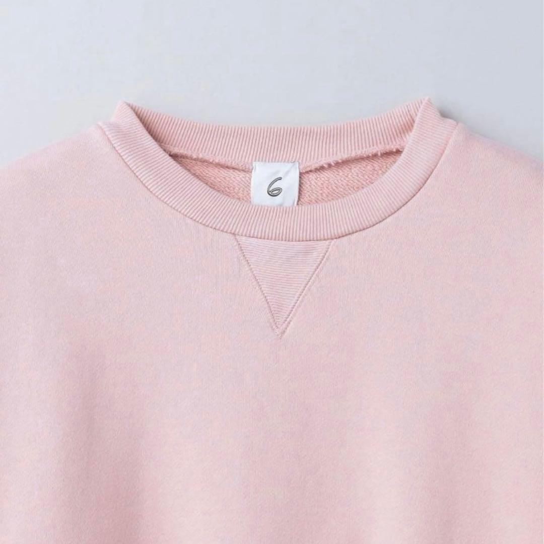 6（roku） カラーステッチクルーネックプルオーバー