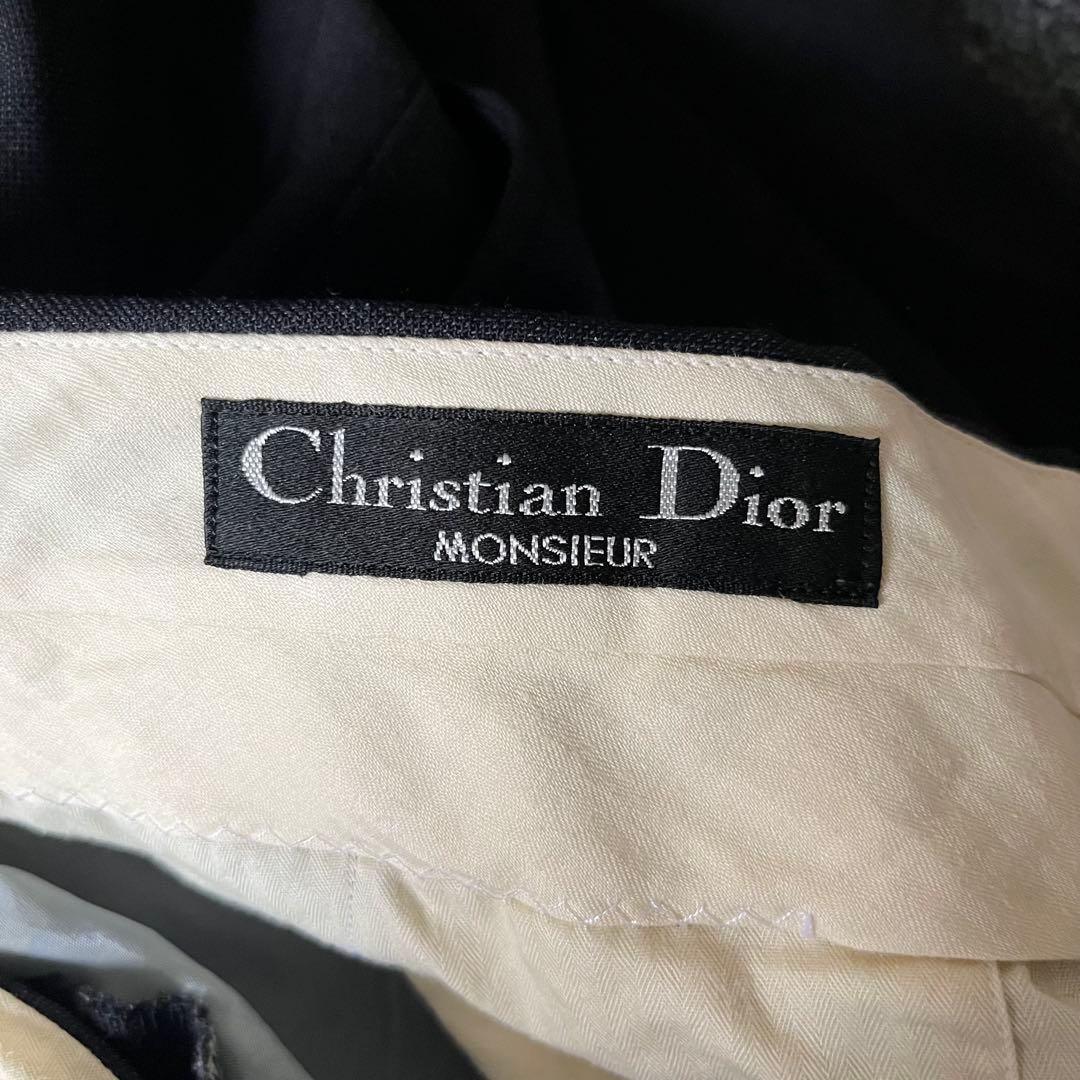 美品✨クリスチャンディオール　ダブルブレスト　セットアップ　ストライプ　ネイビー