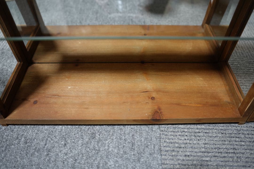 ガラスケース　コレクション アンティーク調　キャビネット　古道具　ショーケース