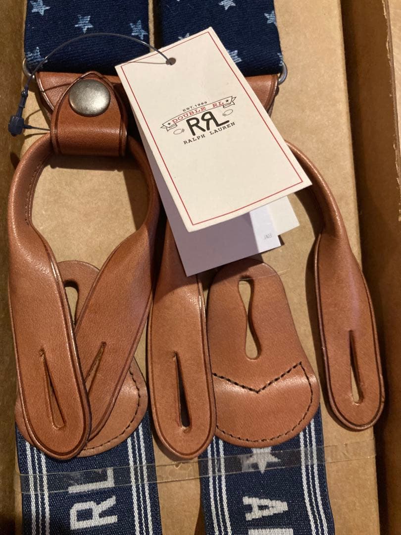 RRL サスペンダー インディゴ抜染 未使用品