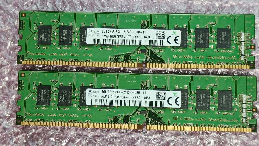 DDR4 8GBx2枚 16GB pc4-2133 動作確認済み ④