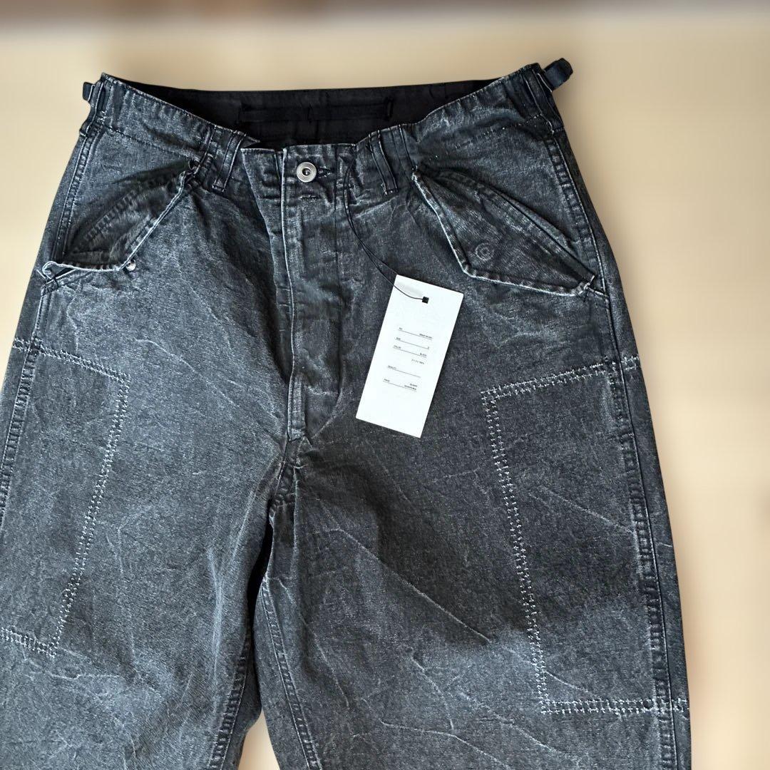 A PRESSE新品タグブラックデニムワイドアプレッセ