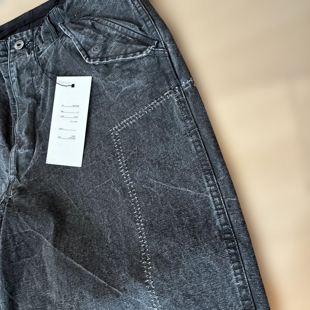 A PRESSE新品タグブラックデニムワイドアプレッセ