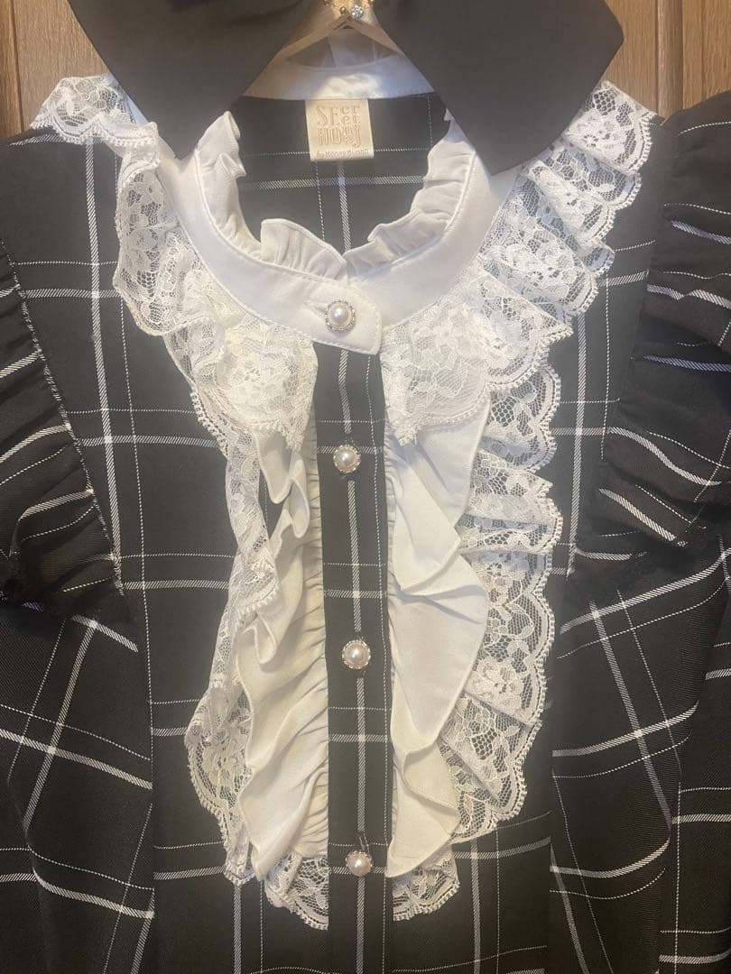 Secret Honey シーハニ リボンフリルセットアップ チェッククロ