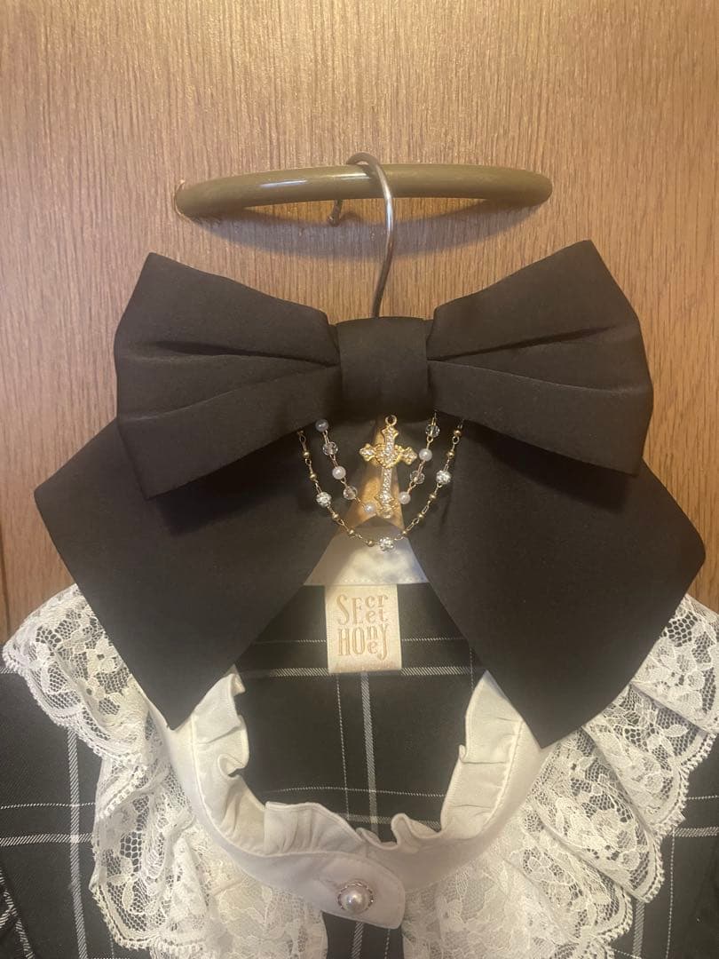 Secret Honey シーハニ リボンフリルセットアップ チェッククロ