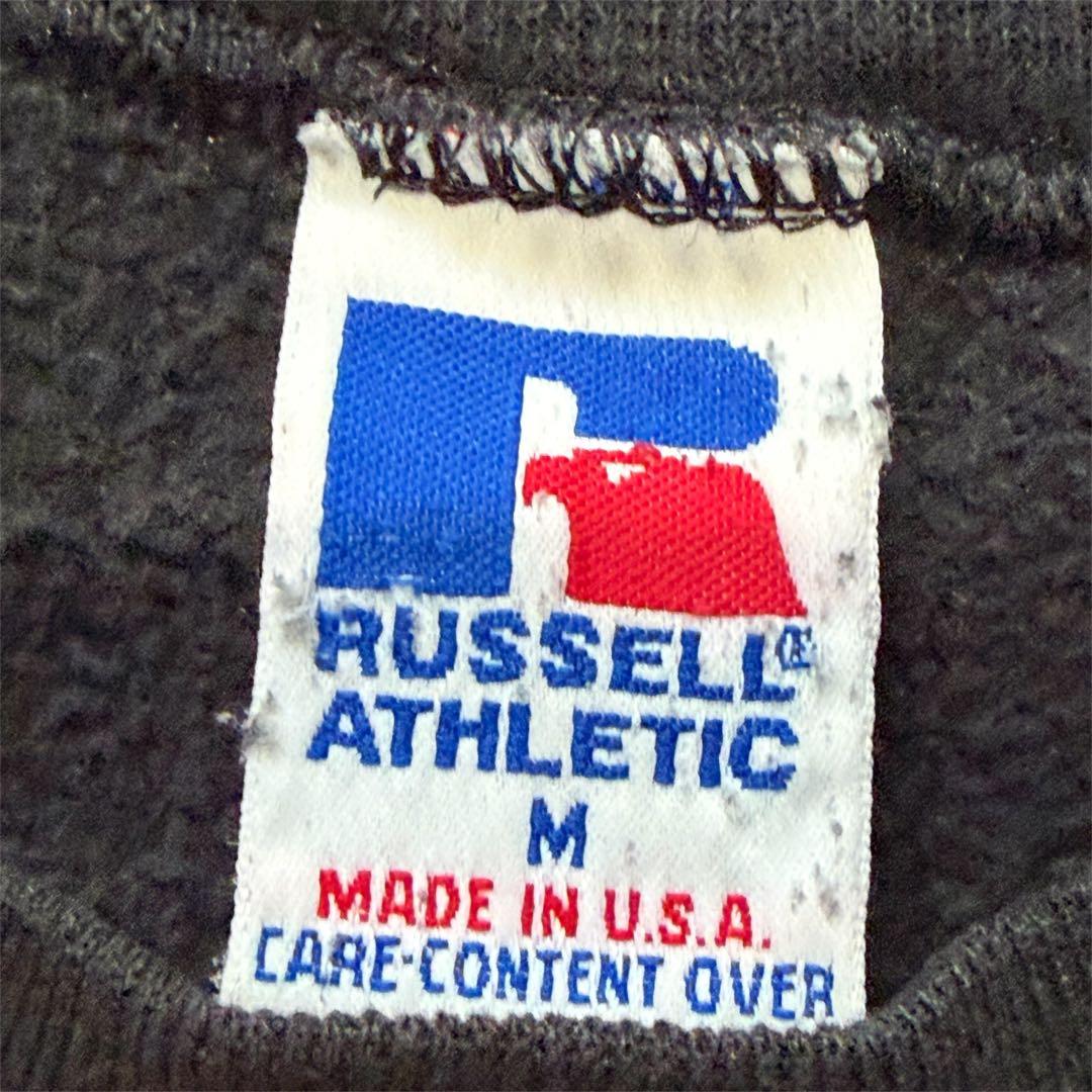 90s RUSSELL ブラック 無地スウェット USA製 サイズM