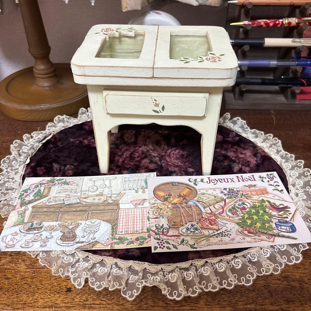 ステンシルマニーローズ ミニチュア家具 マニーポストカードプレゼント