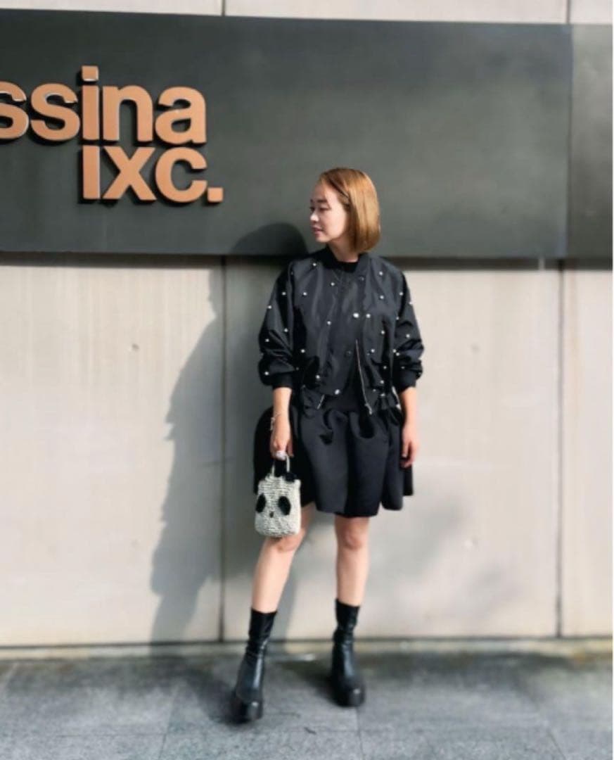 kamiyu 足が細く見えるカボチャパンツ 黒　F