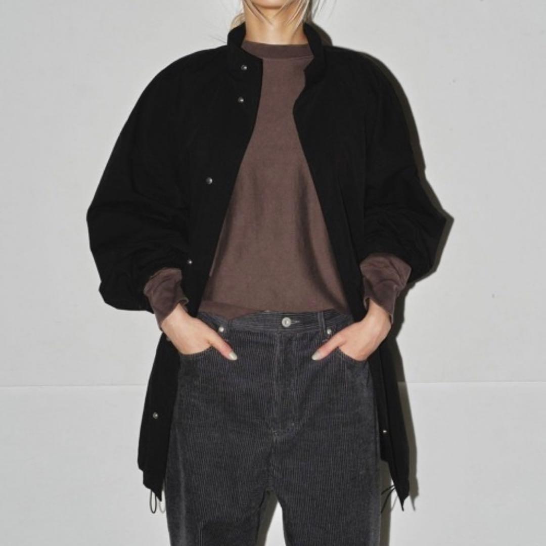 todayfulボーイフレンドスタンドカラーブルゾン(ブラック36)
