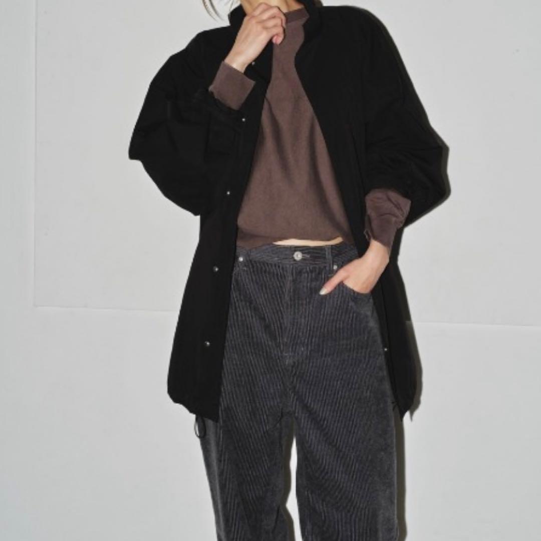 todayfulボーイフレンドスタンドカラーブルゾン(ブラック36)