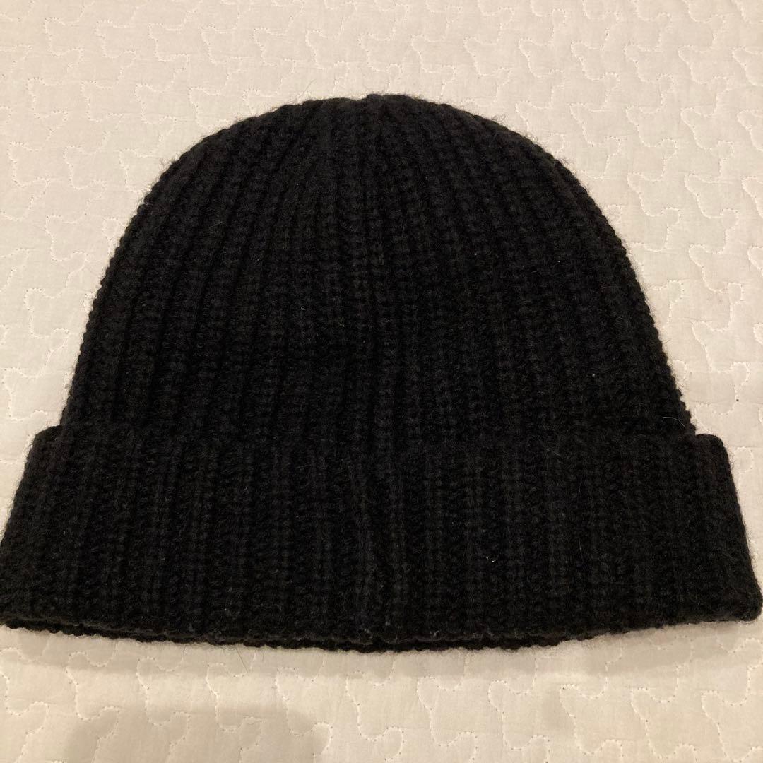 MONCLER ブラック ニット帽 ビーニー