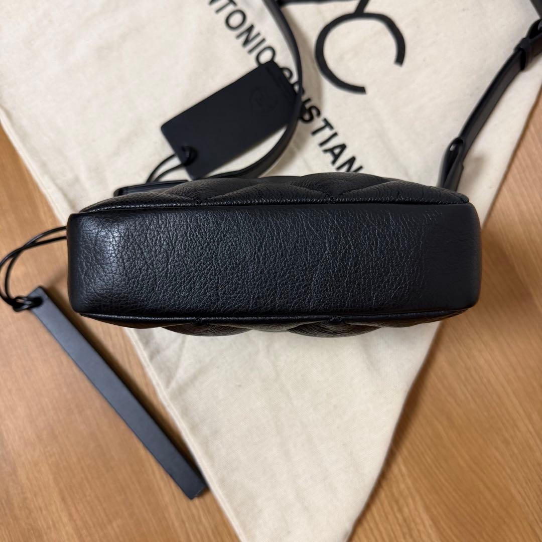【新品タグ付】ANTONIO CRISTIANO 牛革 ショルダー保存袋付
