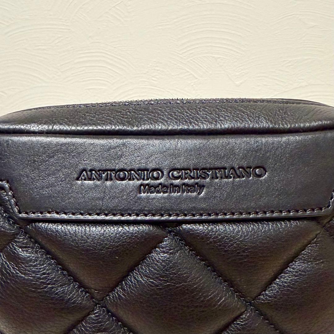 【新品タグ付】ANTONIO CRISTIANO 牛革 ショルダー保存袋付