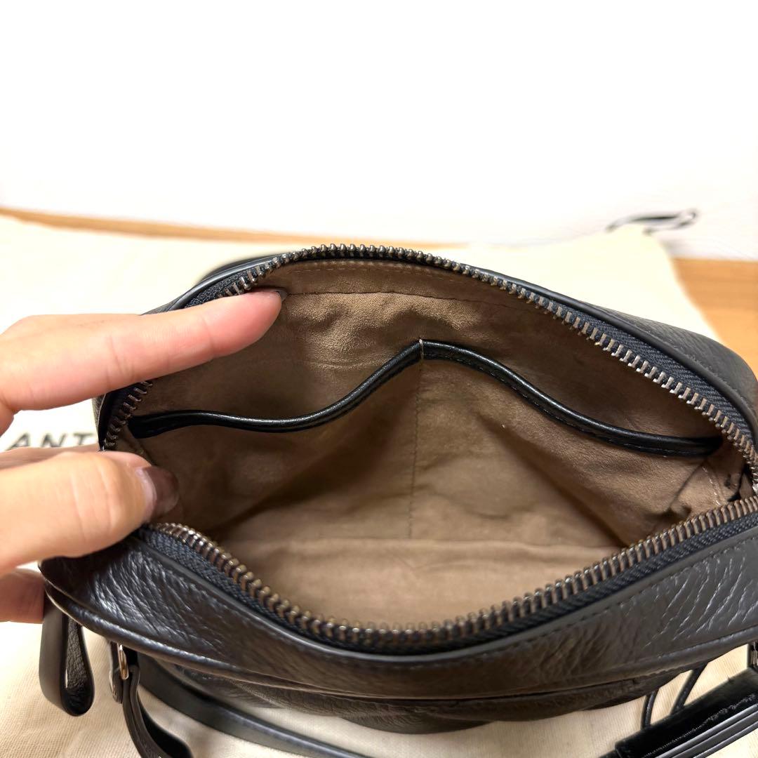 【新品タグ付】ANTONIO CRISTIANO 牛革 ショルダー保存袋付