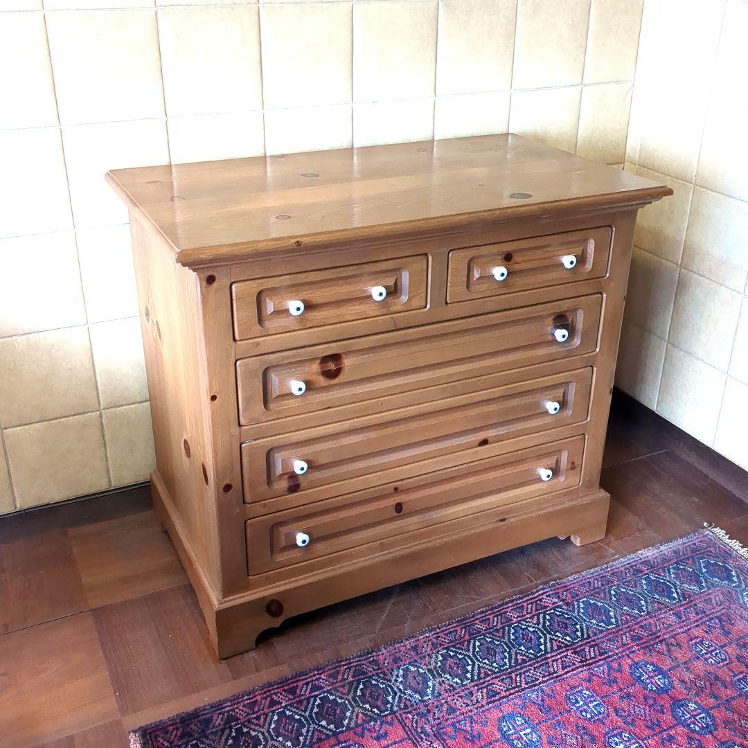 みびょ　パイン材　4段チェスト　箪笥　カントリー