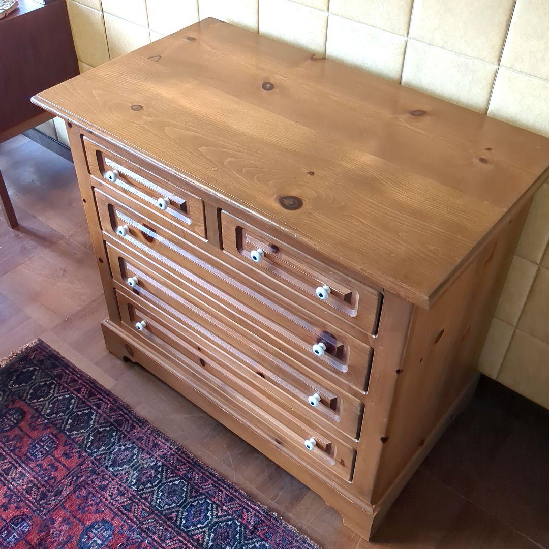 みびょ　パイン材　4段チェスト　箪笥　カントリー