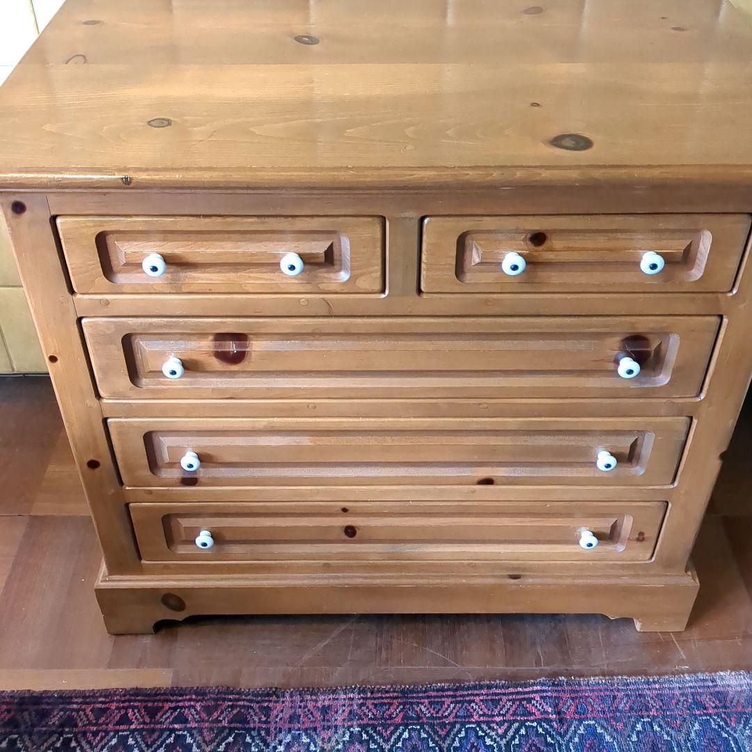 みびょ　パイン材　4段チェスト　箪笥　カントリー
