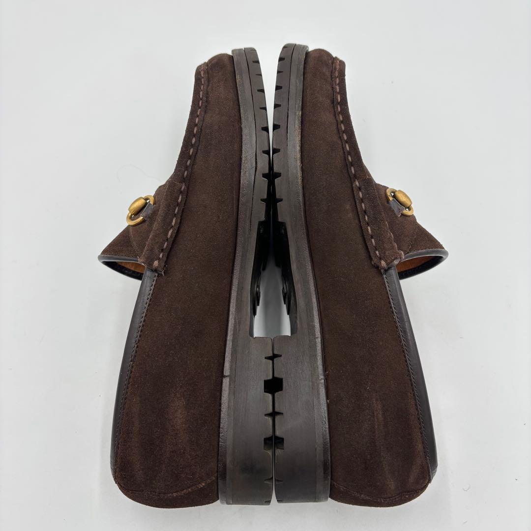 GUCCI グッチ ホースビット スエード ローファー 約23㎝ ブラウン