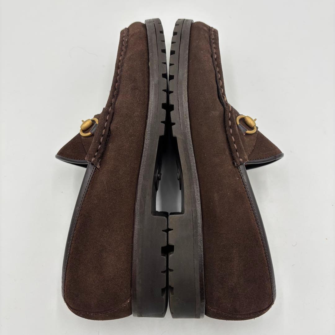 GUCCI グッチ ホースビット スエード ローファー 約23㎝ ブラウン