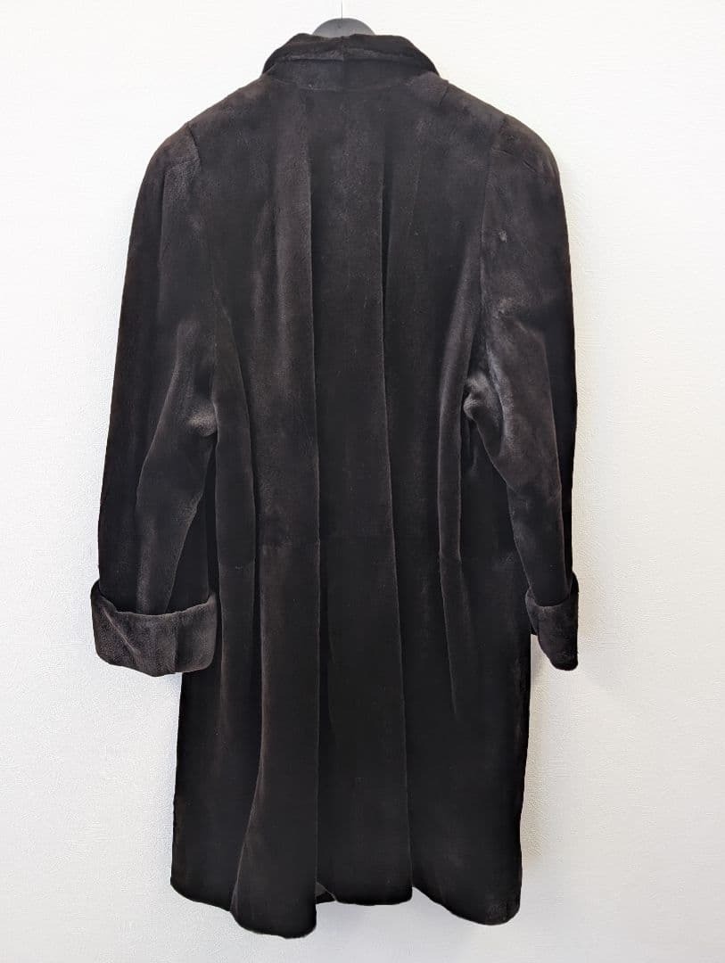 【FUR FLUSH】 シェアード ミンクロングコート ダークグレー