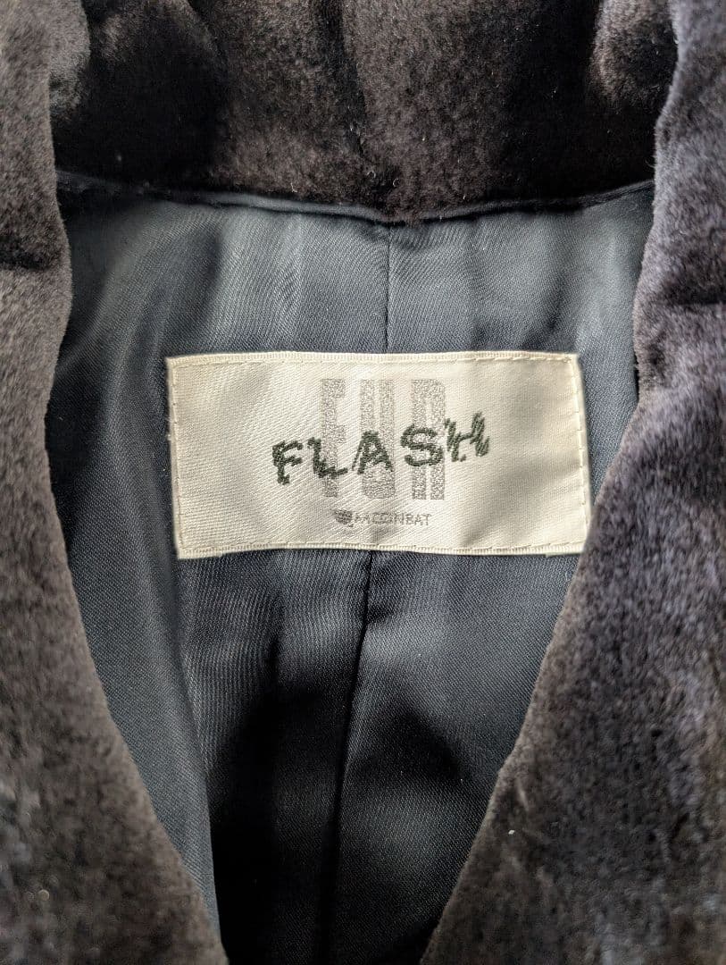 【FUR FLUSH】 シェアード ミンクロングコート ダークグレー