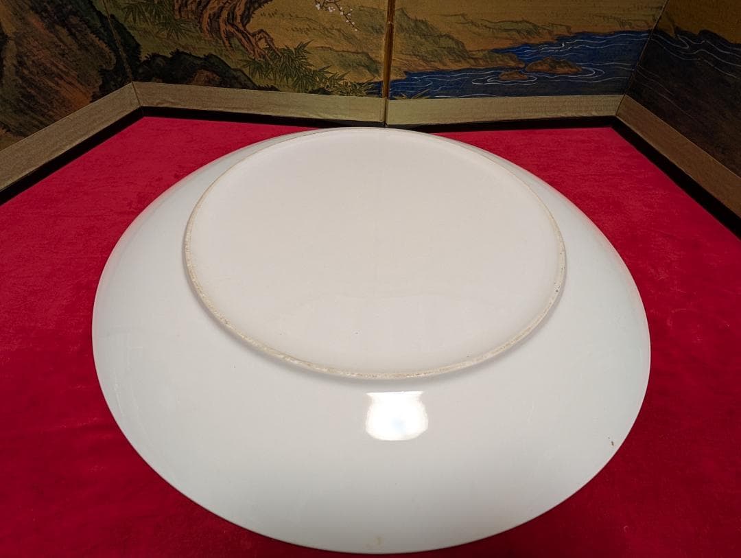 飾り大皿　特大　龍　皿立て付　45cm