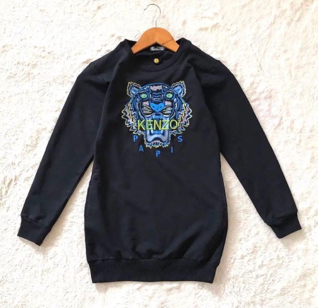 KENZO USA輸入 ドラゴンタイガー刺繍スウェット シャツ ブラックXL