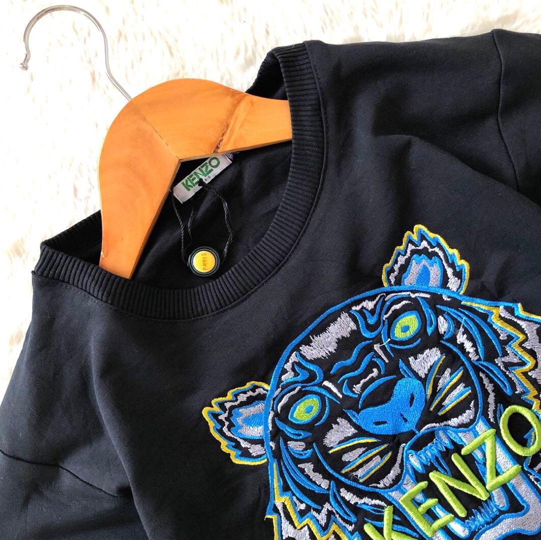 KENZO USA輸入 ドラゴンタイガー刺繍スウェット シャツ ブラックXL