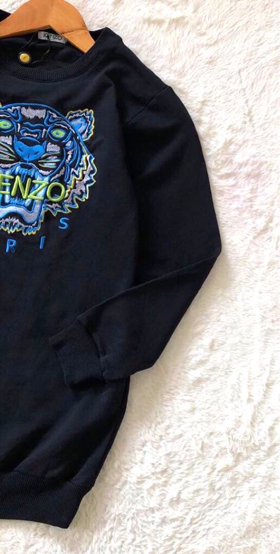 KENZO USA輸入 ドラゴンタイガー刺繍スウェット シャツ ブラックXL