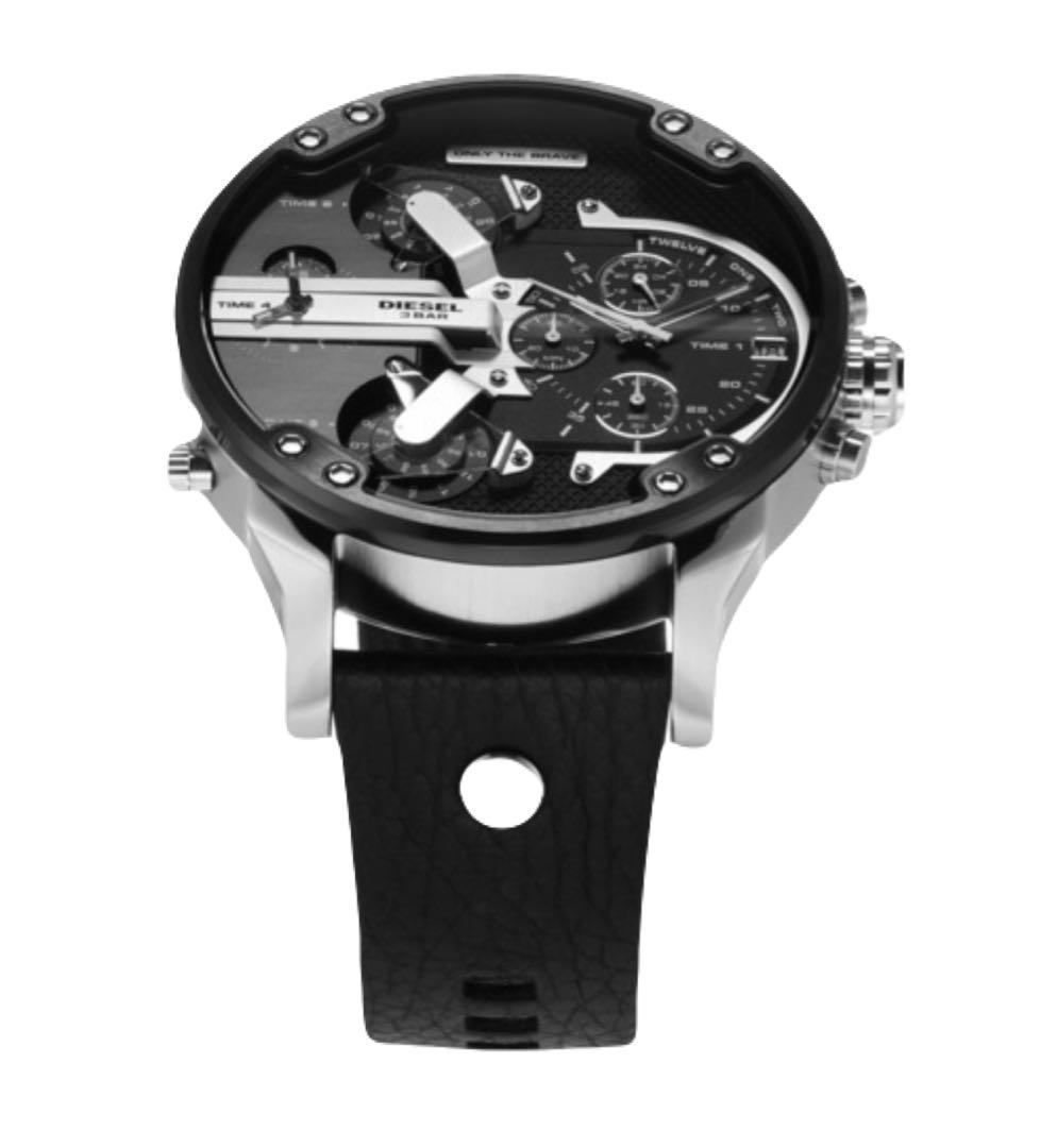 【DIESEL/ディーゼル】腕時計 アナログ レザー ブラック 人気