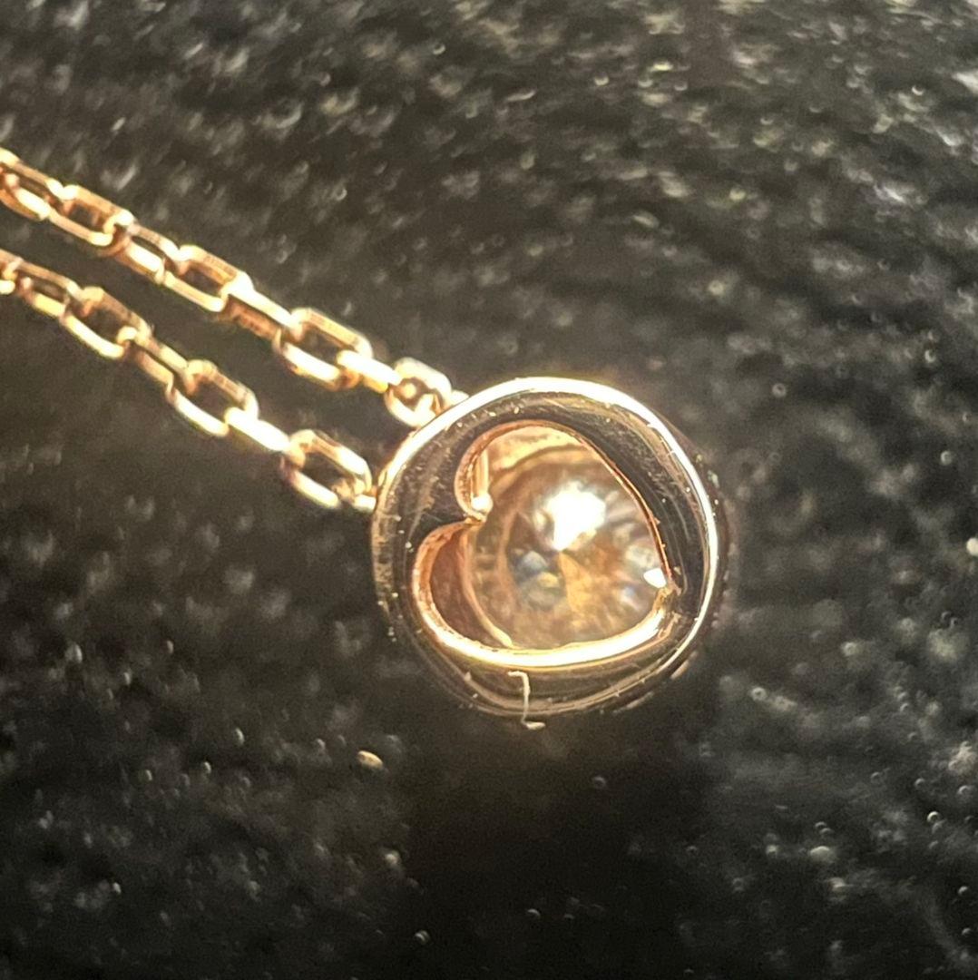 K10PG ピンクゴールド　ダイヤモンド ネックレス 0.08ct ペンダント