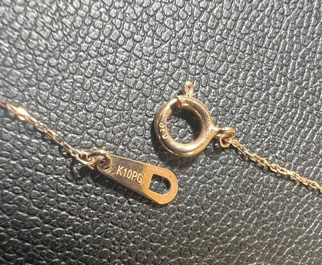 K10PG ピンクゴールド　ダイヤモンド ネックレス 0.08ct ペンダント